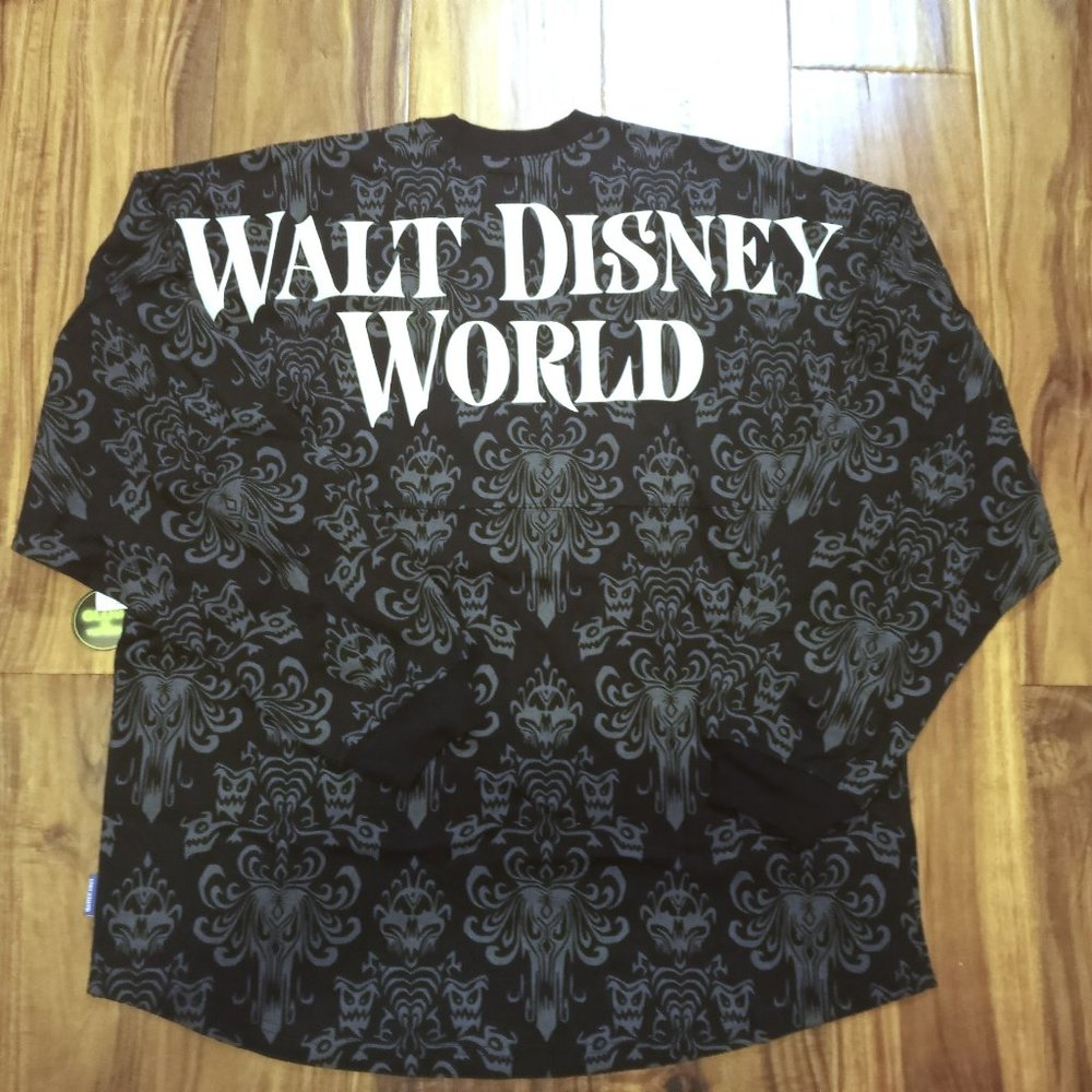 Disney Parks Haunted Mansion Spirit Jersey Glow Dark Walt Disney World Large NWT